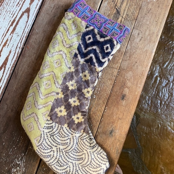 Johnny Was  Reversible Christmas Stocking - Picture 4 of 9